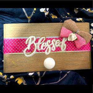 Handmade Farmhouse decor, Blessed Sign